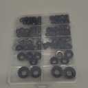 GOFIRA M5 M6 M8 M10 M12 Hex Flange Nuts Assortment Kit 103PCS,1.25mm Serrated (M8 M10 M12 Self-Locking)