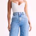 Women's Sexy V Neck Bodysuit Ruched Body Suits Spaghetti Strap Backless Cami Bodysuit Top, M