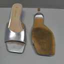 Athlefit Kitten Heels for Women Heeled Sandals Square Open Toe Low Heels Comfortable Slip On Slides, Size 8.5