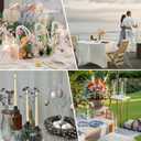 10-Inch Ivory Taper Candles - Dripless Smokeless Tapered Candle Cream Unscented Candlesticks Paraffin Wax Long Slow Burning Tall Candle Sticks for Dinner Business Wedding Restaurants 12 Pack