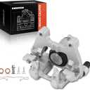 A-Premium Disc Brake Caliper Assembly with Bracket Compatible with Volkswagen Tiguan 2018-2023 2.0L - Rear Left Driver Side