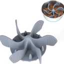 Slow Feeder Dog Bowls Insert [36 Octopus Suction Cups] Super Firm Slow Eating Bowl [Cuttable] for Small Breed and Medium Size Dog Compatible with Regular and Elevated (Spiral)