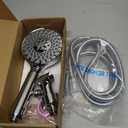 SR SUN RISE Filtered Shower Head with Handheld High Pressure 9 Spray Mode Showerhead Detachable Shower Head Water Softener Filters Beads for Hard Water Remove Chlorine 4 Filters Chrome