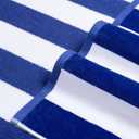 LULUHOME Large Oversized Beach Towel - Big Cotton 36 x 70 Inch Striped Pool Towel, Large Cabana Soft Swimming Towel for Adult Men Women,Dark Blue