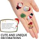 5 PCS Cute Santa Elk Snowman Xmas Tree Car Air Vent Clips, Creative Christmas Car Dashboard Decoration