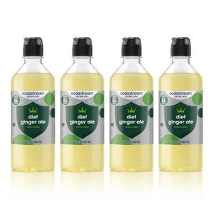 SodaStream Classics Diet Ginger Ale New Pour Bottle, 14.9 Fl Oz (Pack of 4) (EXP 02/07/27)