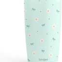 SANDJEST Daisy Tumbler 20oz, Stainless Steel Travel Cup with Lid, Floral Insulated Coffee Mug, Daisy Gifts for Women Girls Friends Sisters on Birthday Christmas