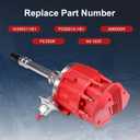 HEI Distributor Replacement For Chevy SBC BBC 283 305 307 327 350 400 small blocks 396 427 454 big blocks V8 65k Coil 7500RPM Red Cap Super Coil Racing Ignition Distributor Replace JM6500R PE350R