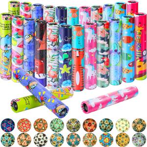 Chivao 30 Pcs Classic Kaleidoscopes Kids Vintage Toys, Return Gifts for Kids Birthday Mini Kaleidoscope Kit for School Classroom Prizes, Stock Stuffers Bag Fillers, Random Colors(Stylish Style)