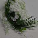 WEISPARK Fake Hanging Flowers - 12 Pieces 3.75 Feet/Piece Artificial Wisteria Vine Ratta Hanging Garland Silk Flowers for Home Party Wedding Decor (White)