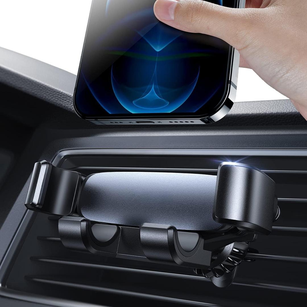 AINOPE Car Vent Phone Mount Holder for iPhone 17 Pro Max Car Mount [Drop-in Grip] Phone Holders for Your Car Air Vent Interior Accessories Gifts for Men for iPhone 17 Pro Max 16 15 14 Galaxy S26 (Black)