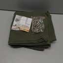 Olive Green Linen Shower Curtain Boho Farmhouse Shower Curtains for Bathroom Dark Green Aesthetic Bath Decor Sheer Cloth Water Repellent with Hooks Sets Spring Decor 72x72 Inch