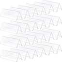 24 Pack Clear Plastic Name Plates for Desk 8.5 x 3 Acrylic Wall Name Plate Holder Desk Sign Frame for Table Display Blank Nameplate for Office Business Conference Meetingroom Student School Classroom