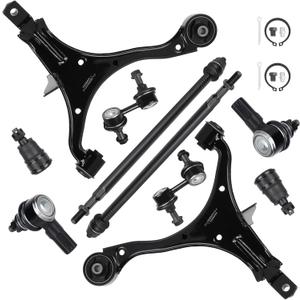 10PCS Front End Suspension Kit for Honda CR-V 2002 2003 2004 2005 2006 2 Lower Control Arms 2 Ball Joints 2 Sway Bar Links 4 Outer & Inner Tie Rod Ends ES3581 K640399 K640400 K80223 K90454 K90455