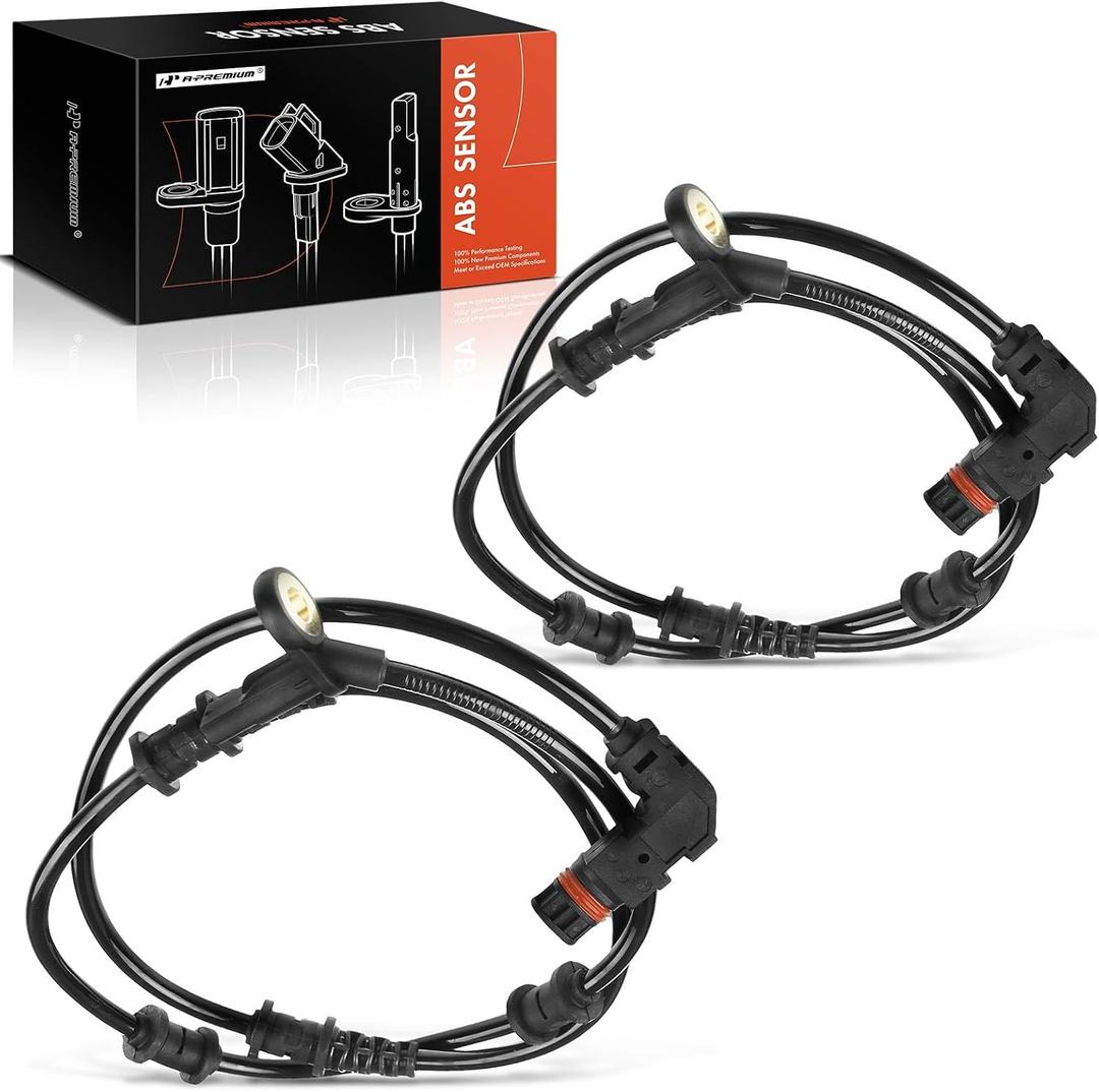 A-Premium Front ABS Wheel Speed Sensor Replaces 1645400917, 1645401617 - Compatible with Mercedes-Benz Models - X164 GL320 GL350 GL450 GL500 GL550, W164 ML320 ML350 ML450 ML500 ML550 ML63 AMG