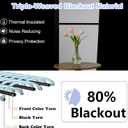 Simplebrand Ava Grey Blackout Curtains for Bedroom 63 Inch Length 2 Panels Set, Solid Thermal Insulated Energy Saving Rod Pocket Window Treatment Curtains Blackout Drapes, W40 x L63 Inch, Grey