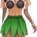 Women's Cute Bikini Printed T Shirt Dress Short Sleeve Baggy Shirt Beach Fun Swimwear Cover Up Dress, M