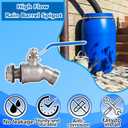 High Flow Rain Barrel Spigot, Lead-free304 Stainless Steel Faucet Kit for Plastic and Other Top Open Barrel, Quarter Turn Spigot