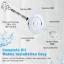 Enhon Tub and Shower Trim Kit, Shower Trim Compatible with Moen Chateau T470 Single Handle Tub/Shower Standard Valve, Escutcheon Screws Tube and Handle(Chrome, Knob)