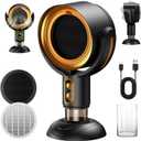 Desktop Smoke Purifier Fan, Portable USB Rechargeable Adjustable Angle Smoke Trap, Mini Air Purifier with Removable Washable Filter for Indoor Smoking, Cooking, RV, Office & Kitchen Use