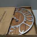 Presentime & Co Vintage Farmhouse Series, Galvanized Rustic Barnwood Clock, 19.5 inch, Galvanized Finish Arabic Numerals with Weathered Natural Barnwood, Farmhouse Dcor/Wall Dcor