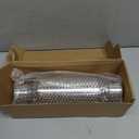 A-KARCK 2.5" Inlet Exhaust Resonator, 2.5" Inlet 2.5" Outlet 11.5" Overall Length Muffler Resonator Stainless Steel Polished