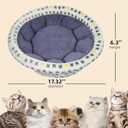AIWIKIDE Super Soft Small Dog & Cat Bed, Anti-Anxiety Puppy Cuddler, Cozy Round Fluffy Plush Pet Bed, Machine Washable Faux Fur Donut Cuddler, Grey