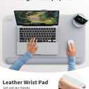 SAIJI Laptop Lap Desk for BedFits Up to 17" Laptops & MacBook,Lightweight Tray Table with Soft Leather Wrist Pad,Sturdy Phone/Tablet Holder, Laptop Stand with Cushion for Home Office/Gaming On Couch