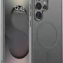 SUPFINE Magnetic for Samsung Galaxy S25 Ultra Case(Compatible with MagSafe) (Military Grade Drop Protection) Slim Translucent Shockproof Phone Case,Titanium Gray