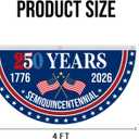 4th of July Patriotic Bunting - American Flag Bunting 2 X 4 Ft, 250 Years American Flag, 4th of July Party Decorations, 1776-2026 250 Year American Anniversary Flag Indoor Outdoor Hanging Decor-2PCS