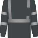 TCCFCCT Hi Vis Class 3 Long Sleeve High Visibility Shirt for Men Women, Work Shirt for Construction, Surveyors, Meets ANSI, LC-Dark Grey, L