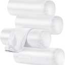Remerry 4 Pack 16 x 6 Inches White Neck Roll Pillow Case Cover Only Round Bolster Cervical Roll Satin Cylinder Pillow Case Cover with Zipper