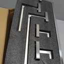 5 Piece Bathroom Hardware Set Brushed Nickel, SUS304 Stainless Steel Towel Bar Set, Modern Square Accessories with 16 Inch Rack Toilet Paper Holder Robe Hooks (Brushed Nickel)