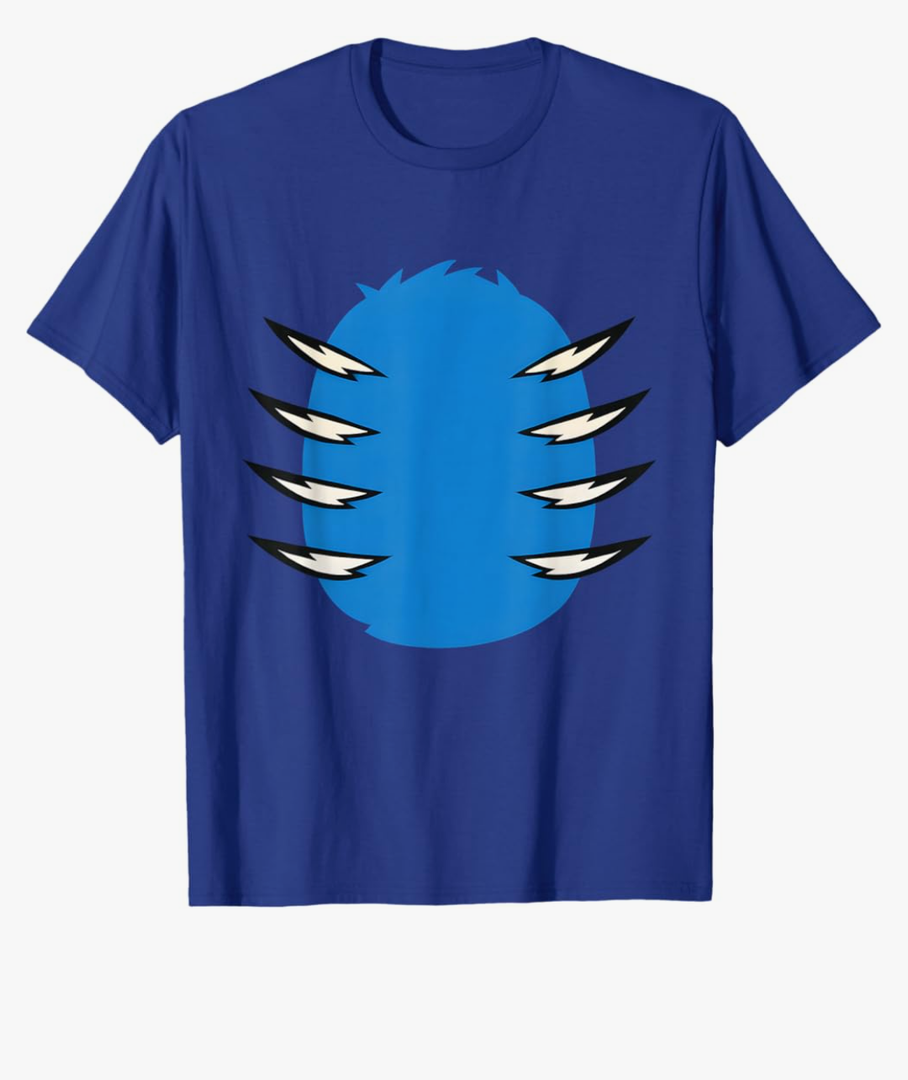 Halloween Costume Funny Blue Tiger DIY Group Matching T-Shirt. size M