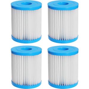 Type I Spa Hot Tub Filters Hot Tub Filter Replacement Cartridges Spa Inflatable Filter for 300/330 Gal/H Filter Pumps (4)