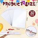 Maxdot 30 Pcs 19 x 14 Inch Rectangle Cake Boards Disposable Single Wall Cake Pad Scalloped Half Sheet Dessert Base Greaseproof Corrugated Pastry Food Tray for Pizza Display Party Supplies(White)
