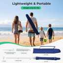 JEAREY 6.5ft Sun Shade Umbrellas, Portable Umbrella with Stand, Lightweight Sun Protection Free Standing Sport Umbrella for Outdoor Sports, Camping, Fishing, Patio, Beach, Royal Blue