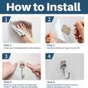 Antimbee 10-Pack Large Adhesive Hooks, Wreath Hangers, Heavy Duty Adhesive Hooks 37 lb(Max), Sticky Wall Hook fit Home, Bathroom, Kitchen, Office and Outdoor (Transparent Gray)