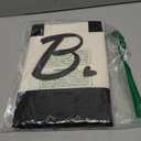 shenee Initial Canvas Tote Bag, Personalized Beach Jute Bag Present for Women Holiday, Friends Birthday Gift, Beach, Wedding (Letter B)