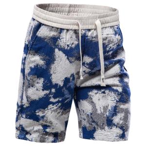Mylldey Mens Shorts Casual Relaxed Fit Men's Walk Elastic Waist Drawstring Flat Front Shorts (Navy, 2XL) (Blue, XXL)