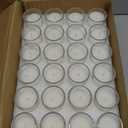 Housecret 48 Pack Warm White Unscented Clear Glass Filled Votive Candles. Hand Poured Wax Candle Ideal Gifts for Aromatherapy Spa Weddings Birthdays Holidays Party