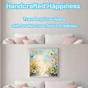 51buyoutgo 11CT Stamped Cross Stitch Kits for Adults - 12x12 in Embroidery Kit with Funny Easy Washable Flower Pattern, Pre Printed Fabric, Fit for DIY Home Decor, Mom Gifts & Stress Relief