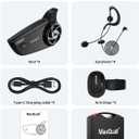 2~8 Person Referee Headset, Ref Communication System for Football Soccer Handball Fishing ATV (4S8 Pro(Model 1 Overhook Earphone))