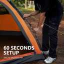 MOON LENCE Pop Up Camping Tent, 3-4 Person Portable Automatic Instant Tent Windproof for Camping, Hiking, Mountaineering