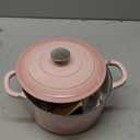 Umite Chef 5QT Enameled Cast Iron Dutch Oven Pot with Lid, Heavy-Duty Cookware for Bread Baking, Braising, Stews, Roasting, Wedding Registry Ideas & Gifts (Pink)