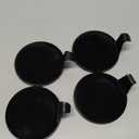 4 Pack Round Christmas Stocking Holders Weighted Metal Stockings Hangers Multiple Uses Hanging Hooks Stocking Holders Bases for Fireplace Xmas Christmas Decor (Black, 4)