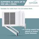 TOPOWN No Drill Air Conditioner Bracket for Window AC Mounting Bracket -Holds Up to 200 lbs -Window air Conditioner Support Bracket no Drill for RV and Home Fits Single Or Double Hung Windows