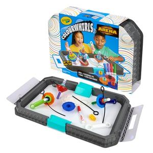 Crayola Colourwhirls Battle Arena Art Game, DIY Gyro Spin Art Toy with 4 Spinning Tops, Kids Battle Game & Creative Art Set, Gifts for Kids, Ages 6+