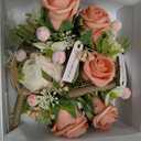 Ling's moment Boutonniere for Men, 6pcs Groom Groomsmen Boutonniere, Artificial Flowers for Wedding Decor/Prom/Homecoming, etc.Blush Pink Coral