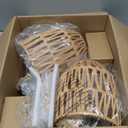 Rattan Wall Sconces Battery Operated, Boho Wall Sconce, Battery Operated Wall Sconce Set of Two, Rechargeable Woven Lantern Wireless Wall Light/Lamp for Bedroom Home Decor